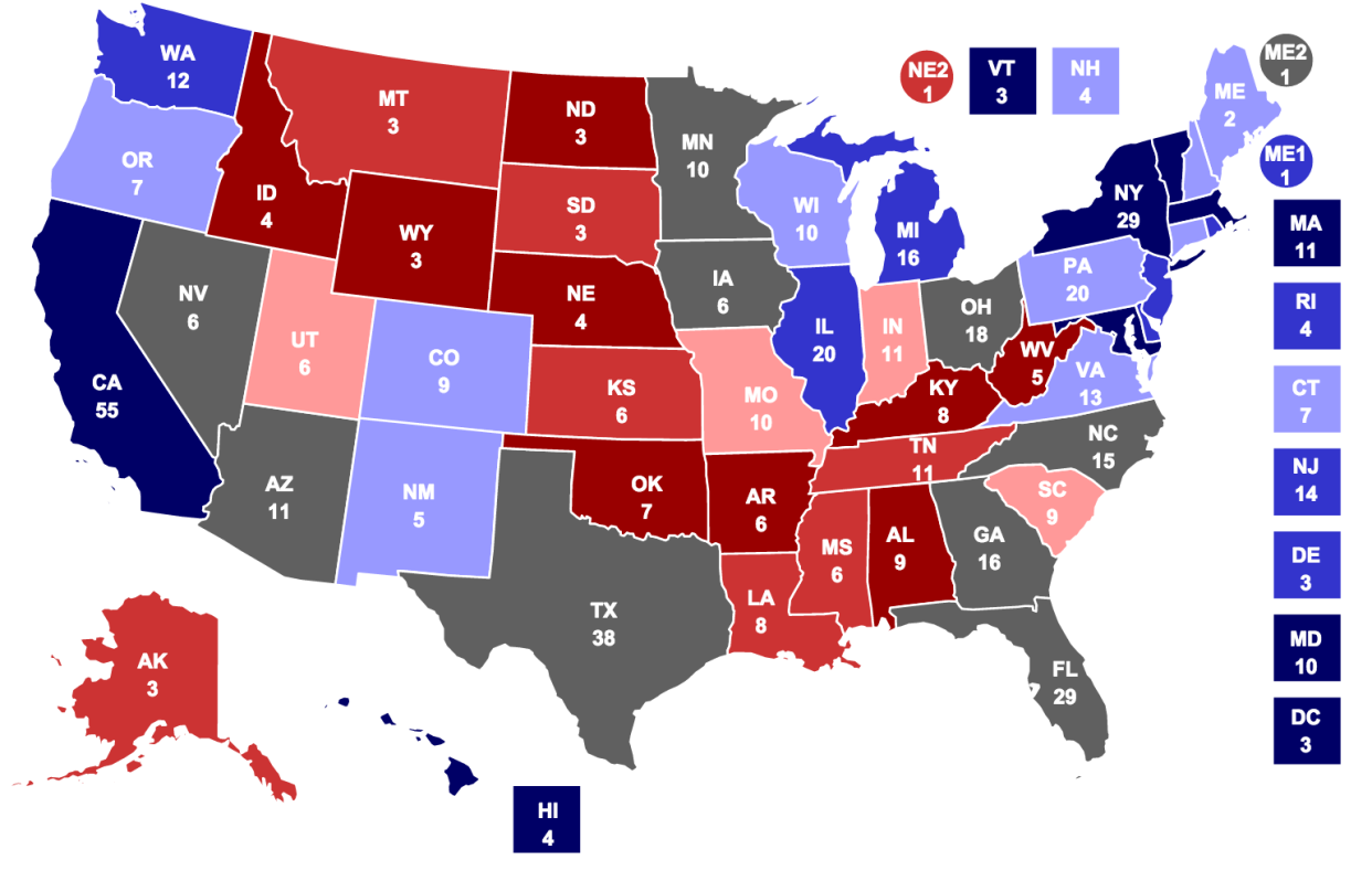 real clear politics electoral map 10/23/16