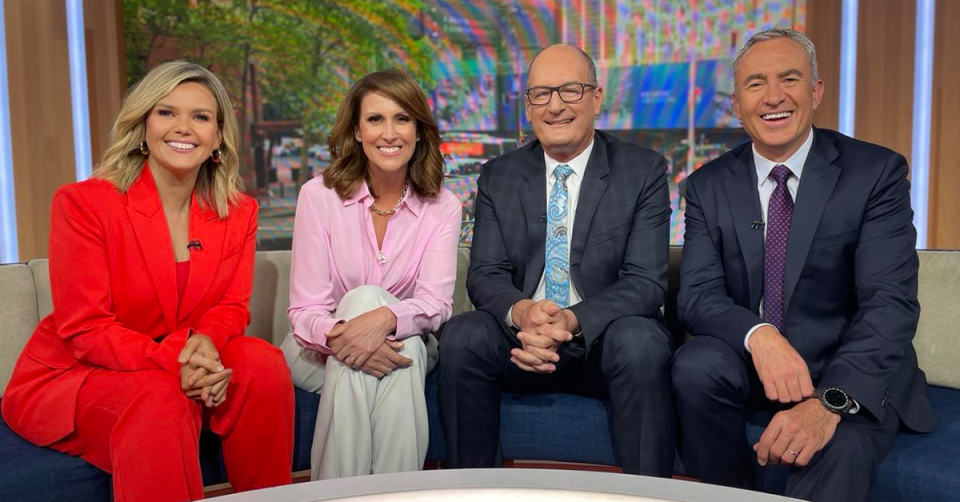 Sunrise's Edwina Bartholomew, Nat Barr, David 'Kochie' Koch and Mark Beretta.