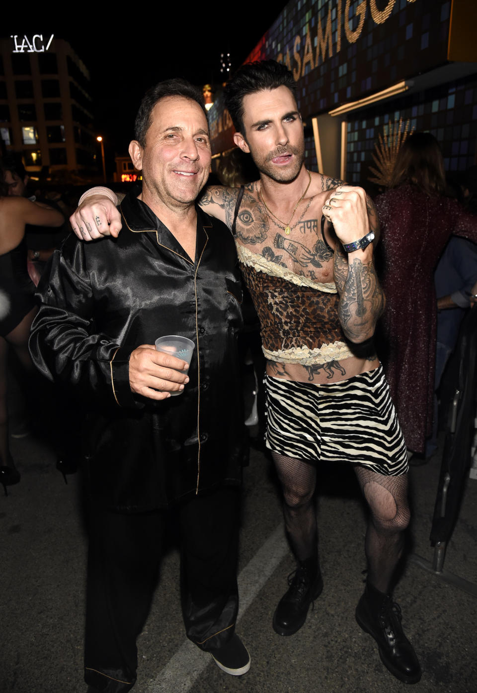 The Maroon 5 frontman showed his feminine side at the annual Casamigos Halloween party.