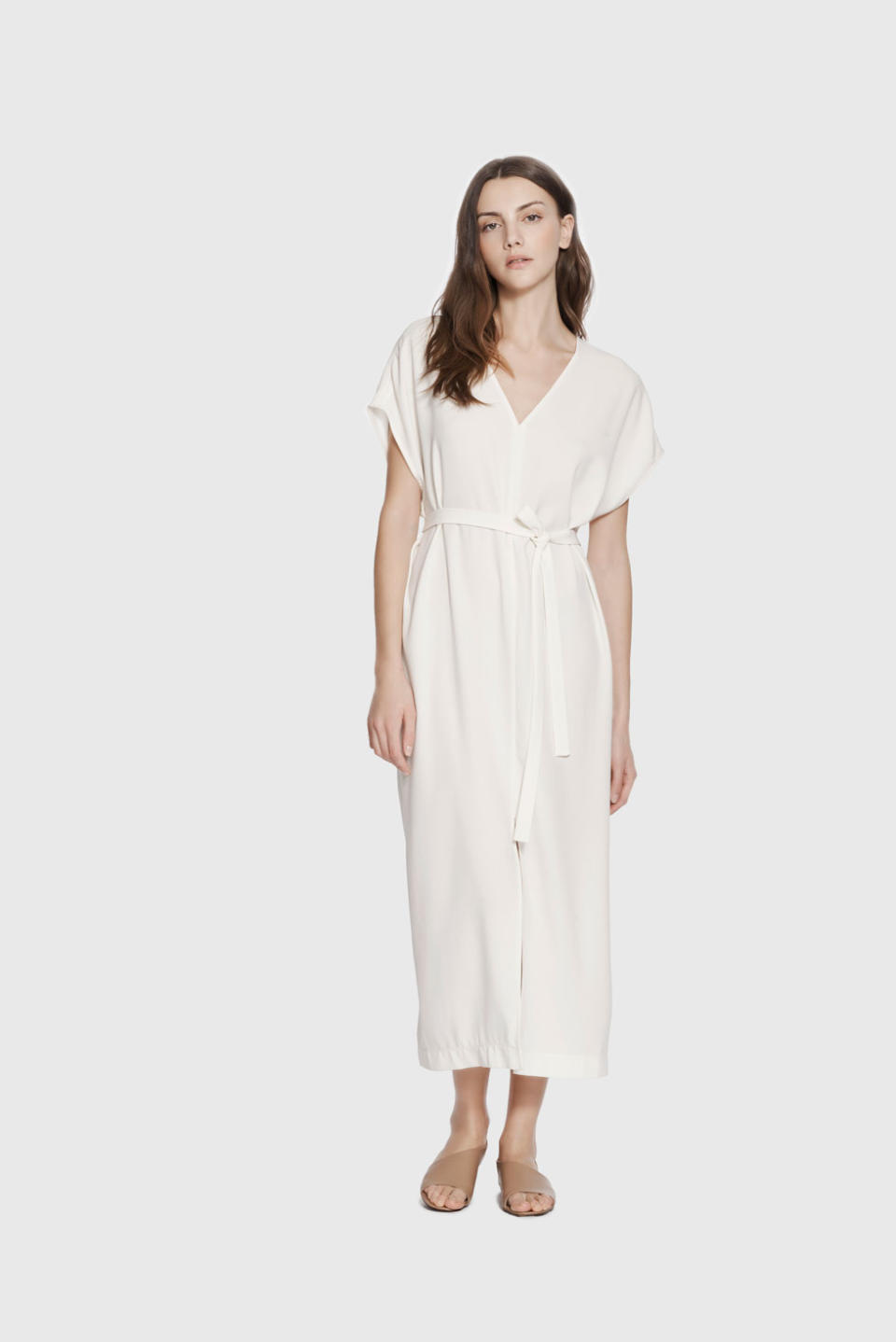 Cienne White Wrap Dress