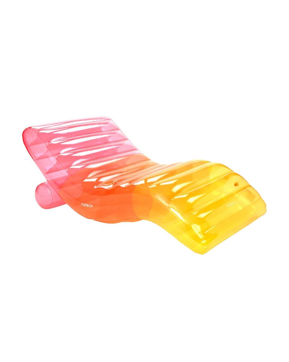 <p>funboy.com</p><p><strong>$79.00</strong></p><p>What teen doesn't love pool parties? This colorful pool float and this rainbow lounger will add oomph to all backyard water activities. Previous customers loved how sturdy and comfortable it is, plus it's large enough that it can accommodate up to two people.</p>