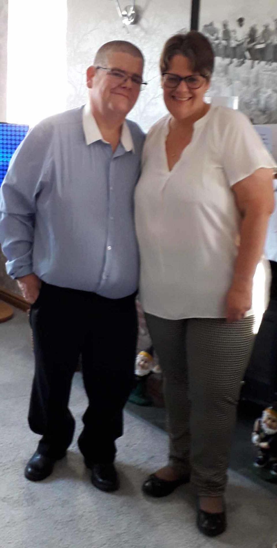 Ian, pictured with Clare, is now four stone lighter weighing 14st 2lbs (Collect/PA Real Life).