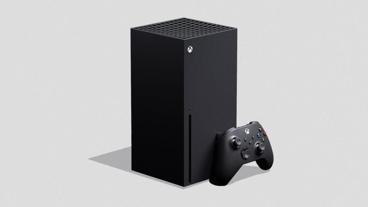 Images of Microsoft's upcoming Xbox Series X gaming console. 