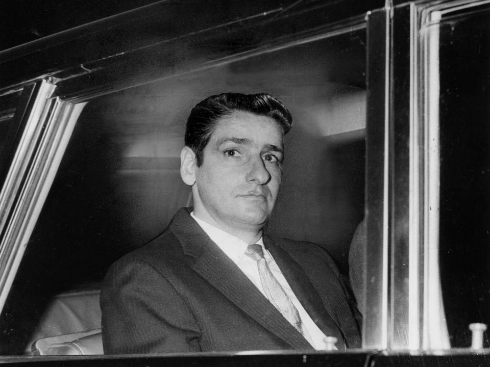 Albert DeSalvo sitting in a car leaving a court hearing in 1967.