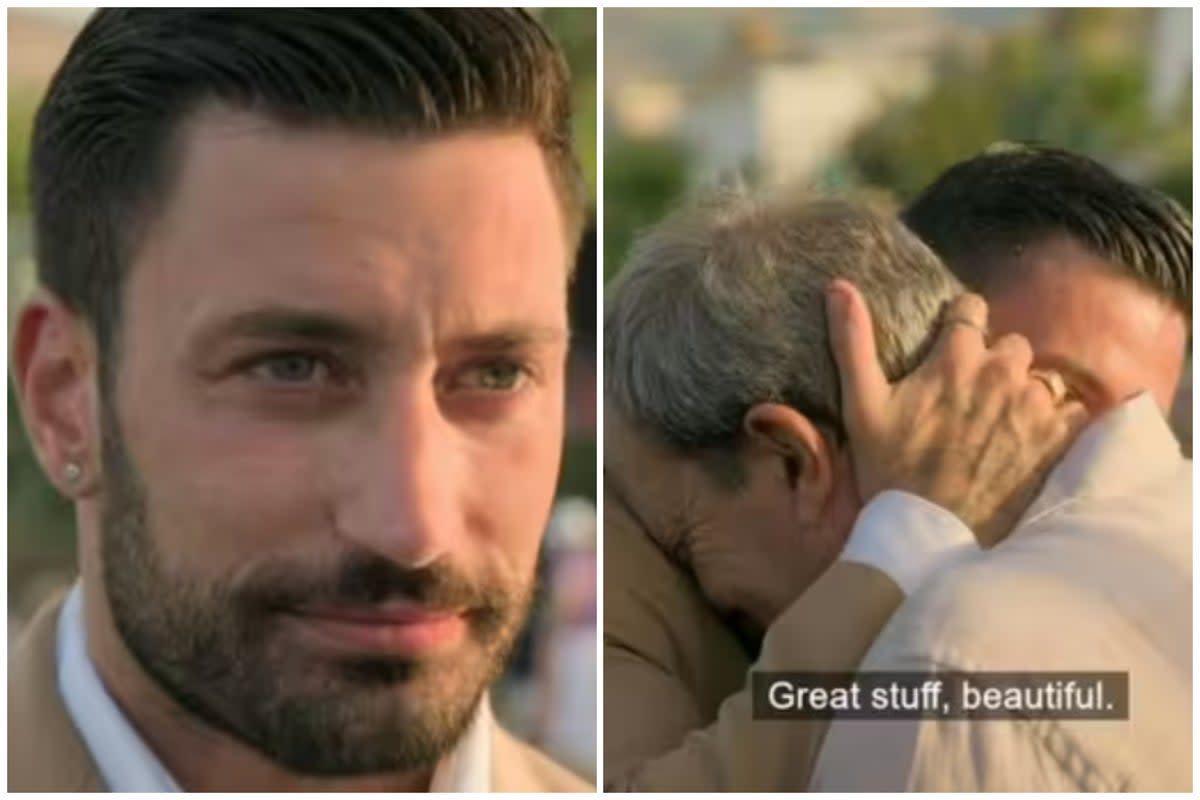 Giovanni Pernice had an emotioal reunion with his father in Anton & Giovanni’s Adventures in Sicily (BBC)
