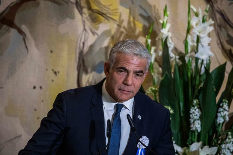 Then Israeli Prime Minister Yair Lapid gives a statement following the swearing-in of Israel's 25th parliament (Knesset). Israeli opposition leader Yair Lapid to fly to Washington for talks. Ilia Yefimovich/dpa