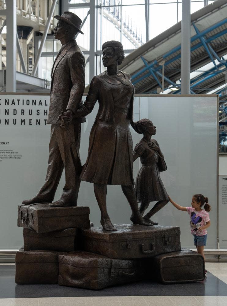 The National Windrush Monument, by Jamaican sculptor Basil Watson