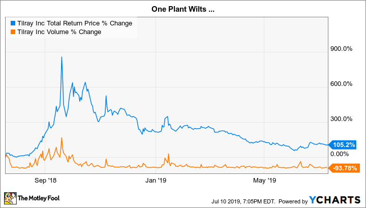 TLRY Total Return Price Chart