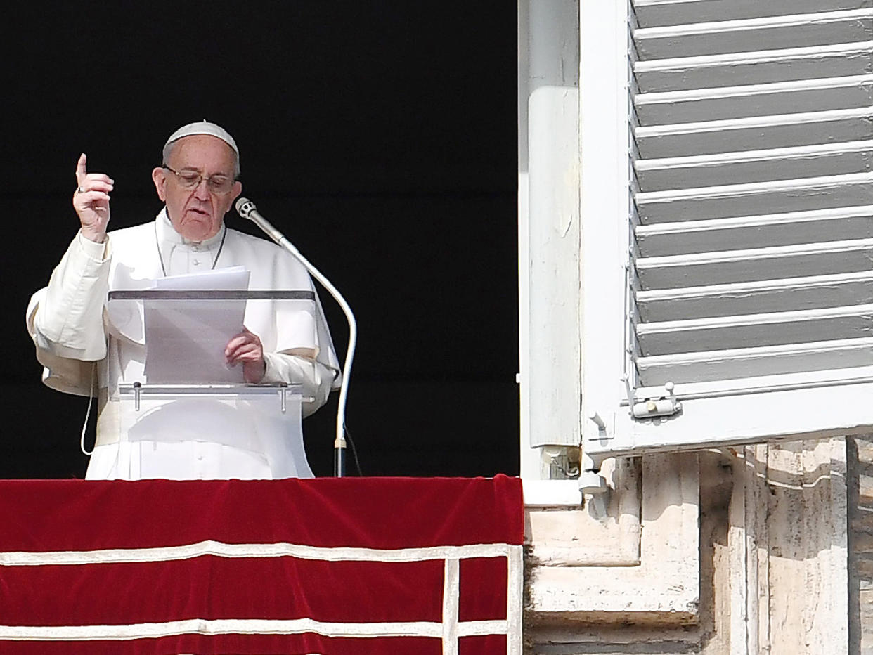 Pope says ‘we must wait and see’ before judging Mr Trump: Getty