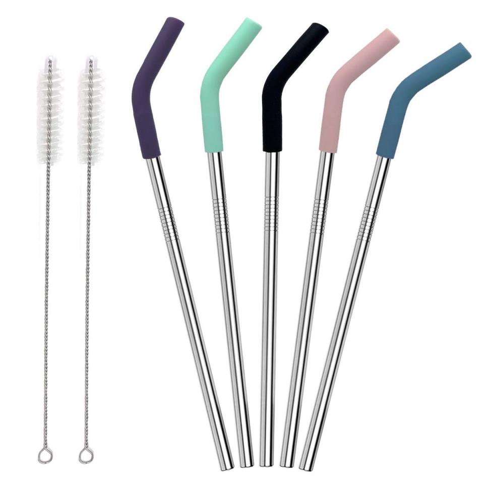 Steel & Silicone Straws