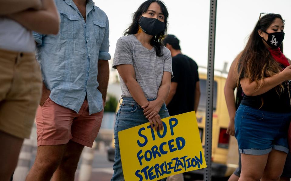 Protesters gather after a whistleblower claimed ICE performed unnecessary hysterectomies on women in their custody - Kyle Grillot/EPA-EFE/Shutterstock /Shutterstock