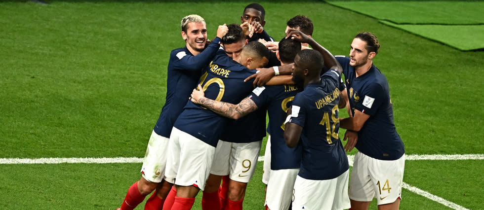 L'équipe de France s'est imposée (4-1) contre l'Australie pour son premier match du groupe D.  - Credit:ANNE-CHRISTINE POUJOULAT / AFP