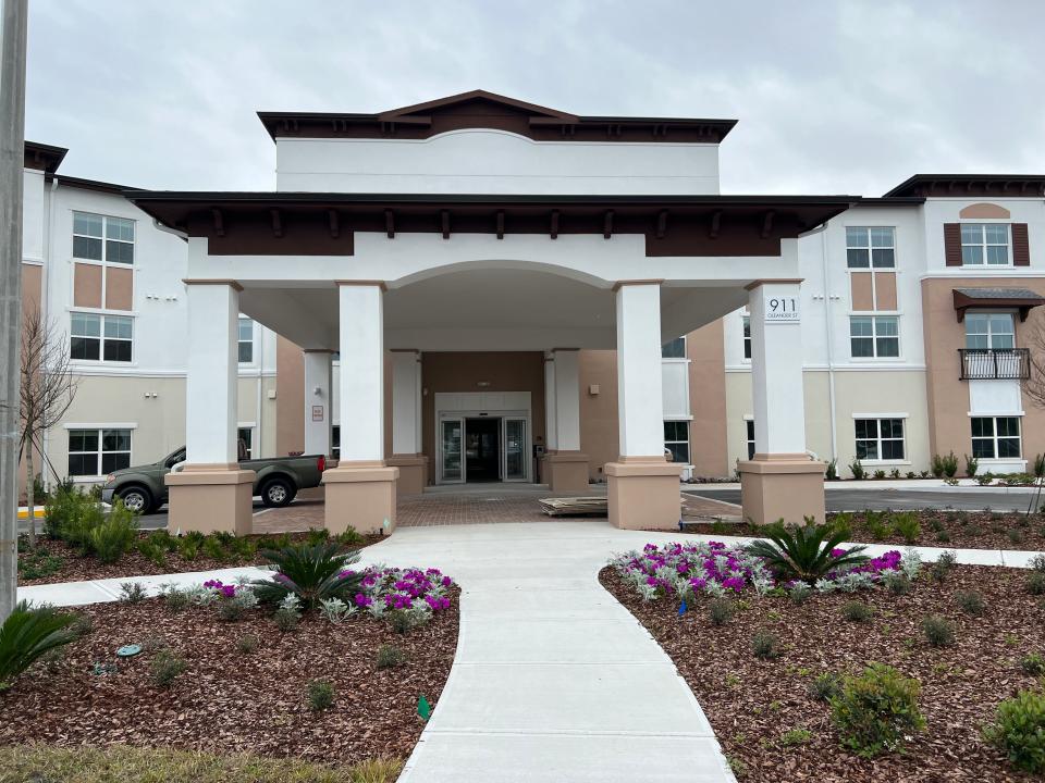 Construction is nearly finished on the Greenlawn Manor Apartments at 911 Oleander St. in New Smyrna Beach on Thursday, Feb. 29, 2024. The project by the New Smyrna Housing Authority is a pet-friendly income-restricted senior community that will offer 80 affordable one- and two-bedroom units to people age 62 or older who qualify income-wise. The facility is expected to open this spring.