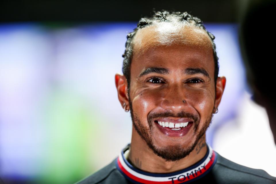 Lewis Hamilton during previews (Getty)