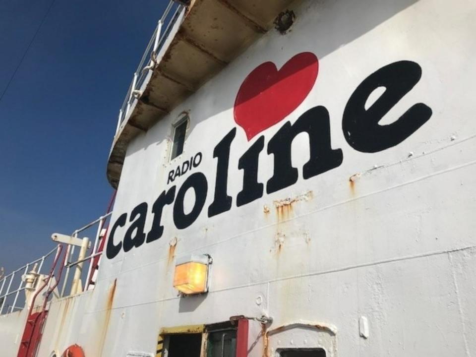 PHOTO: Caroline Logo on starboard side of ship. (ABC News / Tom Rivers)