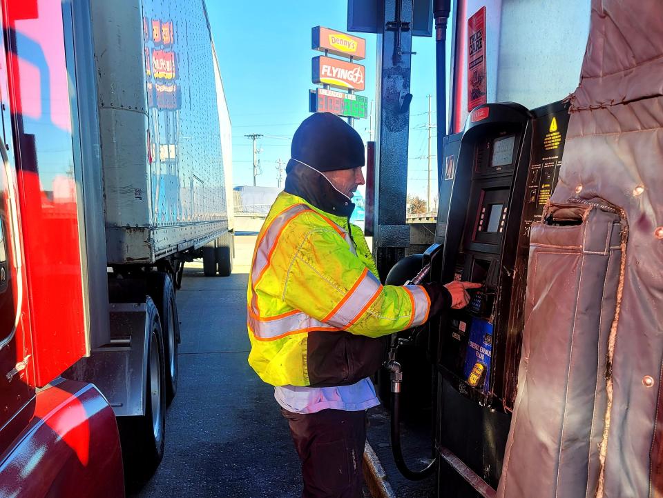 Rob fuels up the truck