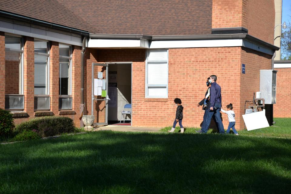 Voters head into Staunton Ward 1, which is located at Third Presbyterian Church off Barterbrook Road on Nov. 3, 2020.