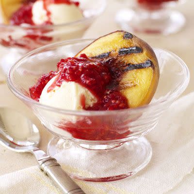 Grilled Peach Melba