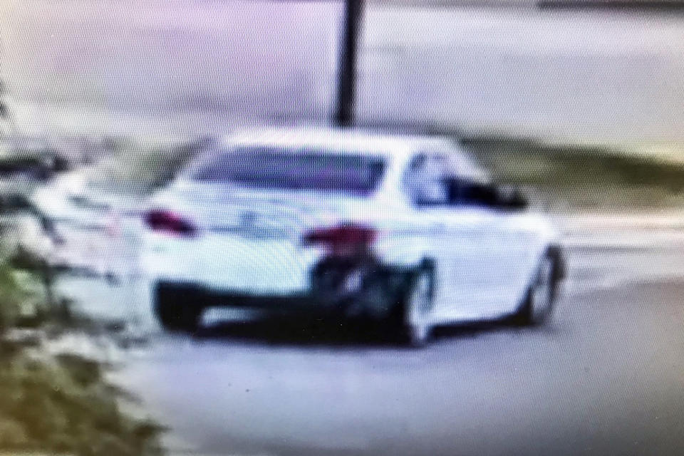 The stolen vehicle with a 2-year-old inside in Libertyville, Ill. (Lake County Sheriff)