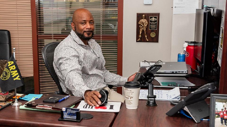 Retired Army 1st Sgt. Eldridge Gilbert, employee relations manager, is one of a number of veterans who work at the Texas Department of Family and Protective Services, which was ninth on our list of top employers. (Courtsy of Texas DFPS)
