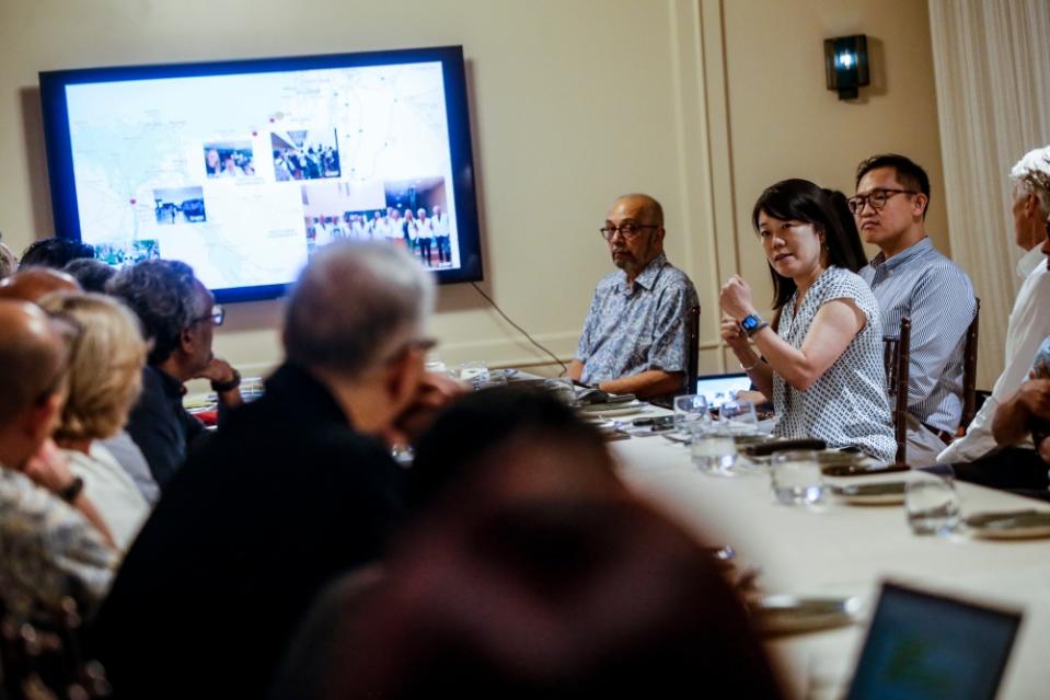 Dr Yuko Nakajima, Japan president of Medecins Sans Frontieres (MSF) speaks during the Gaza MSF briefing session in Kuala Lumpur April 17, 2024. ― Picture by Hari Anggara