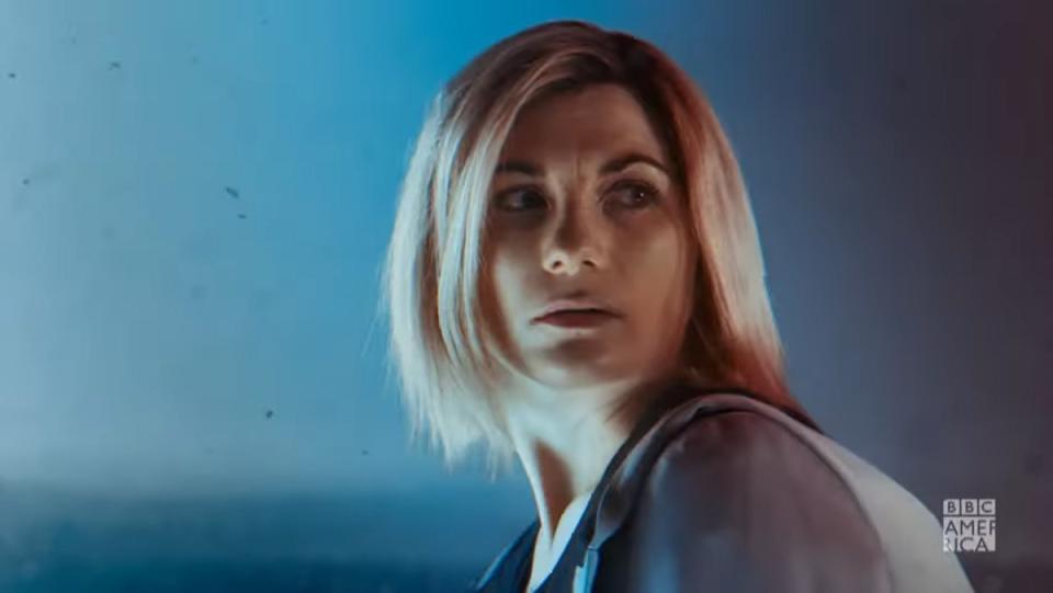 Jodie Whittaker's Thirteenth Doctor turns around pensively in the teaser for series 13 of Doctor Who.