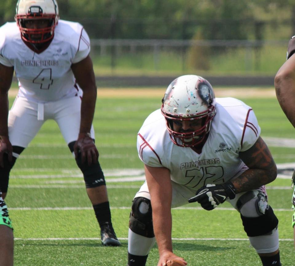 Adrian Gonzales, 36, has played in the Mid-American 8-man Football League for a decade and is now the center for a Peoria Punishers semipro team headed to a national title game in Minnesota.