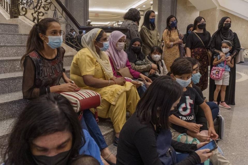 A group of Malaysian mothers after the Court of Appeal decision on citizenship at the Palace of Justice in Putrajaya, August 5, 2022. — Picture by Shafwan Zaidon
