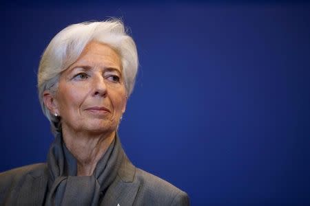 IMF Managing Director Christine Lagarde attends a news conference after a seminar on the international financial architecture in Paris, France, March 31, 2016. REUTERS/Jacky Naegelen/Files