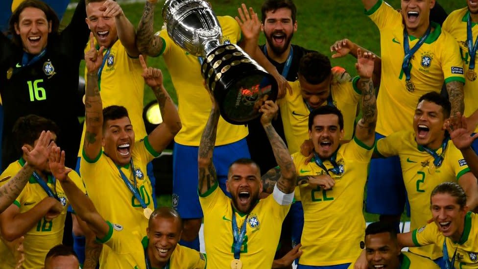 Brasil celebrando la Copa América de 2019.