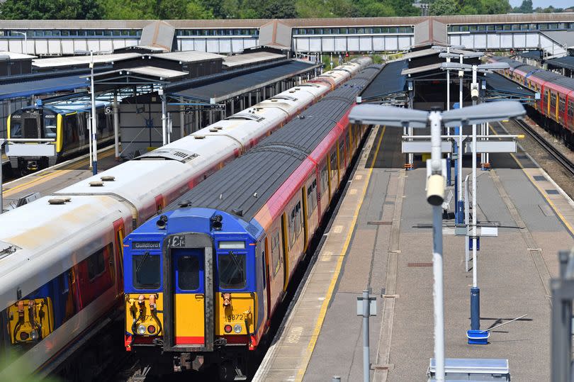 trains at Guildford station