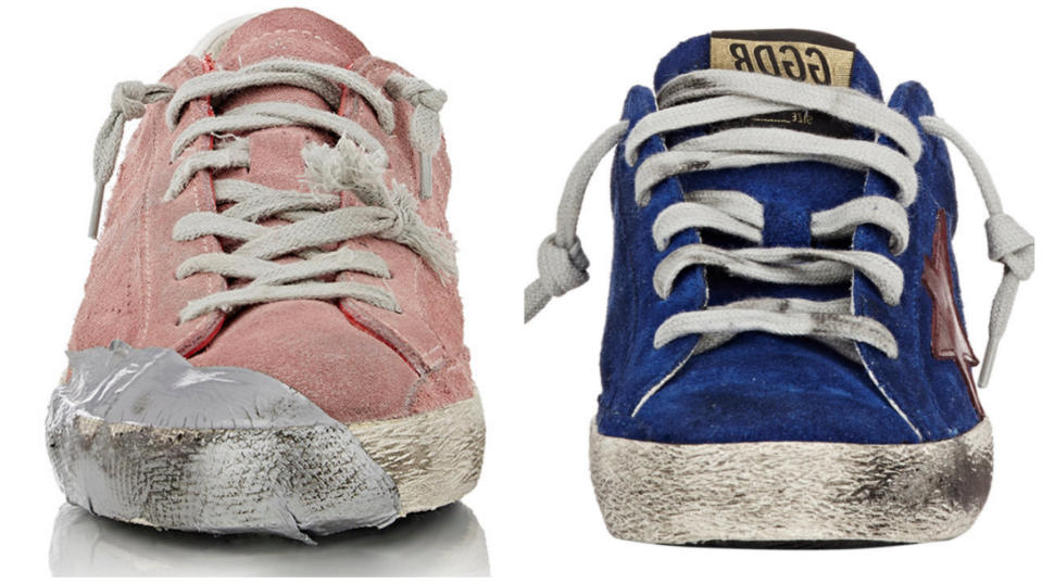 You’ll be *baffled* by the price tag of these distressed designer sneakers