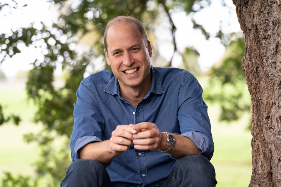 Undated handout photo issued by Kensington Palace of the Duke of Cambridge sitting under the canopy of an oak tree in the grounds of Windsor Castle. The future king has said there is "no choice but to succeed" when tackling the problem of climate change over the next 10 years.
