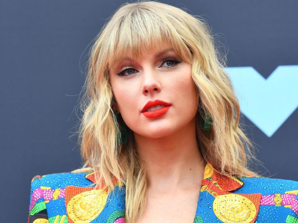 Taylor Swift arrives for the 2019 MTV Video Music Awards in Newark, New Jersey on 26 August, 2019: JOHANNES EISELE/AFP/Getty Images