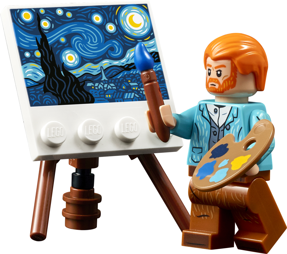 Vincent Van Gogh is immortalised in this startingly detailed rendition of the famous artist. PHOTO: Lego