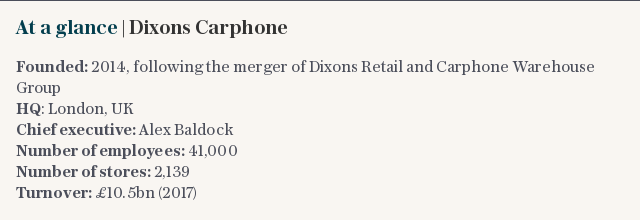 At a glance | Dixons Carphone