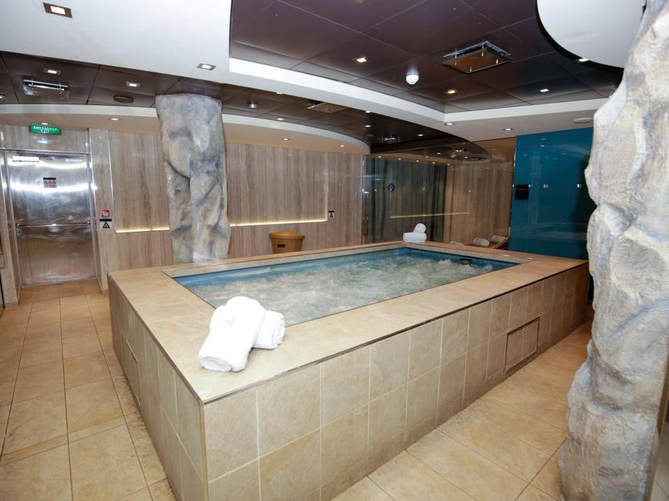 A hot tub in the spa in the MSC Meraviglia
