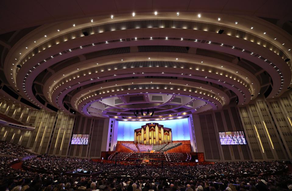 The Tabernacle Choir at Temple Square sings during the 193rd Semiannual General Conference of The Church of Jesus Christ of Latter-day Saints at the Conference Center in Salt Lake City on Saturday, Sept. 30, 2023. | Jeffrey D. Allred, Deseret News