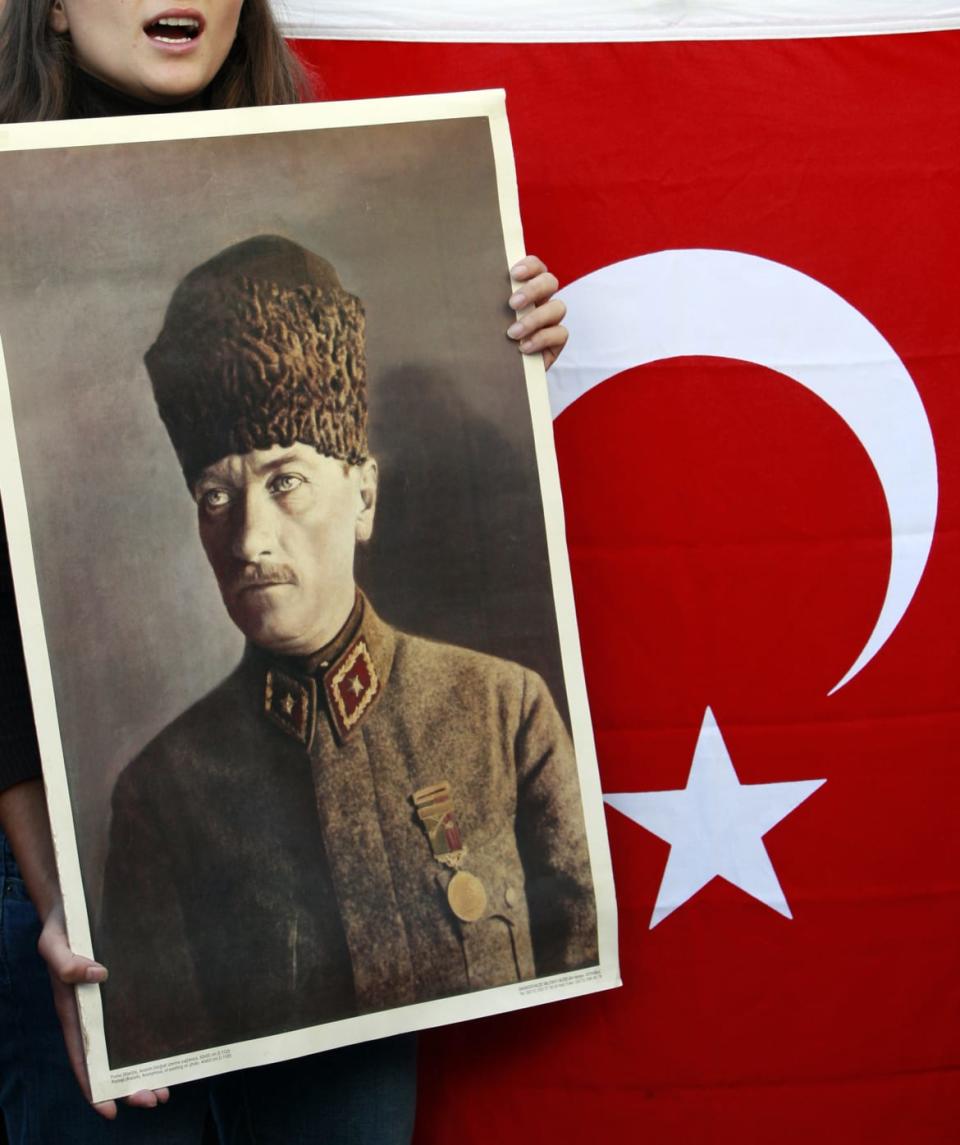 <div class="inline-image__caption"><p>A portrait of Mustafa Kemal Ataturk, founder of modern Turkey.</p></div> <div class="inline-image__credit">Reuters</div>