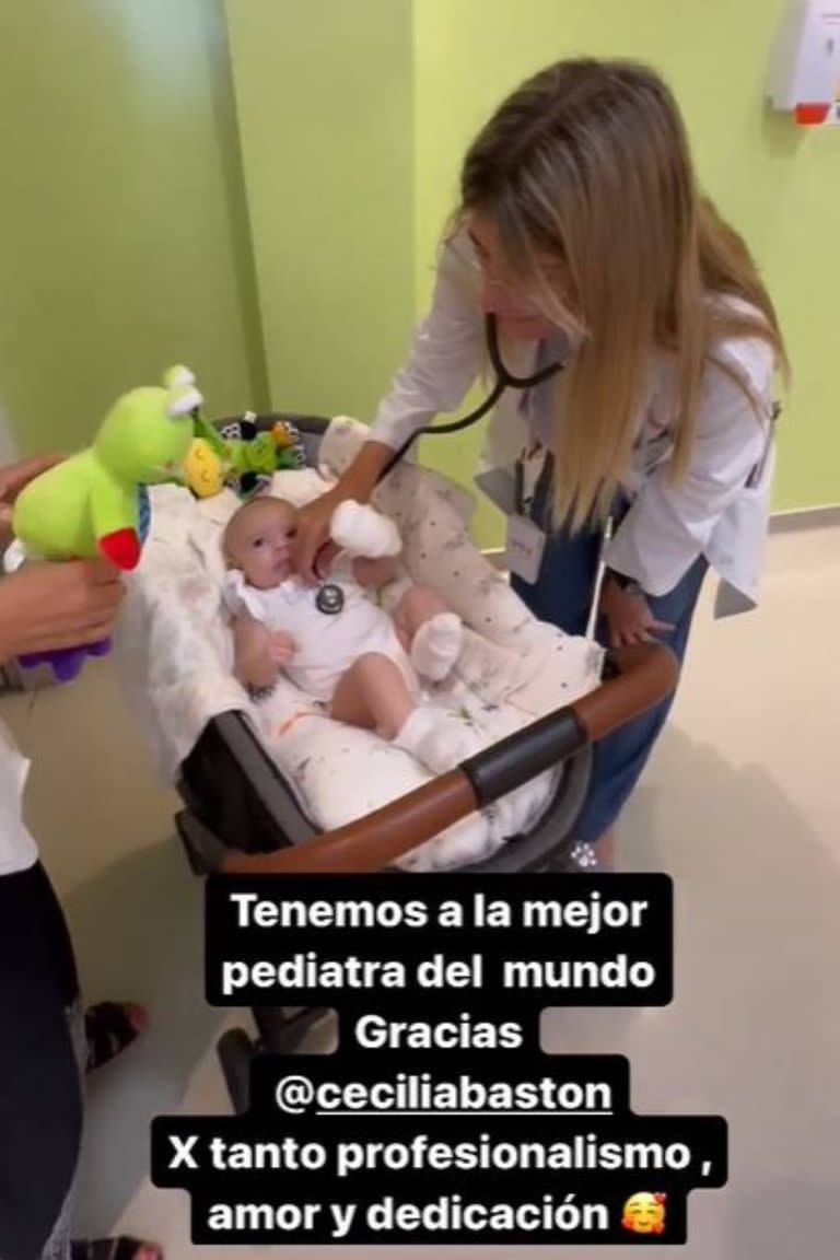 Barby Franco dedicó una de sus historias a la pediatra de Sarah, la doctora Cecilia Baston