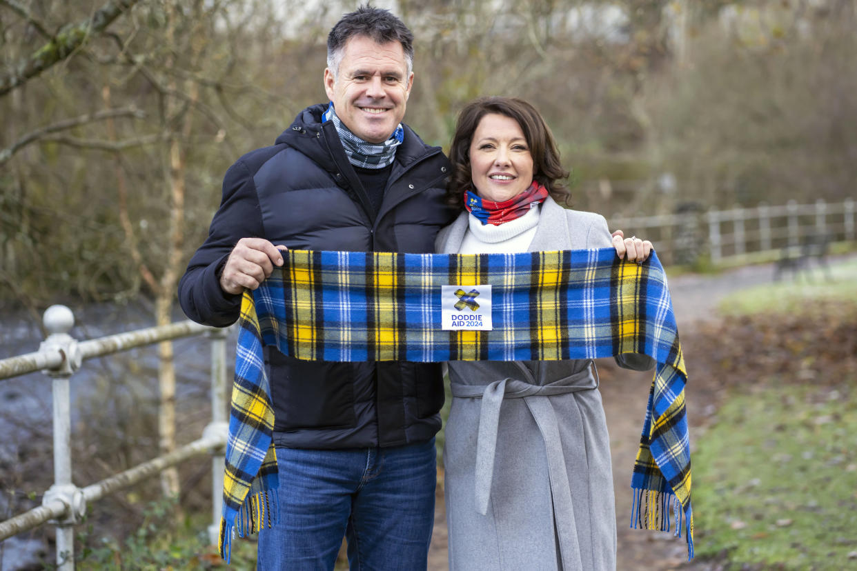 Nicola McFarlane joined forces with Kenny Logan to launch the 2024 Doddie Aid fundraising campaign (Elaine Livingstone/PA)