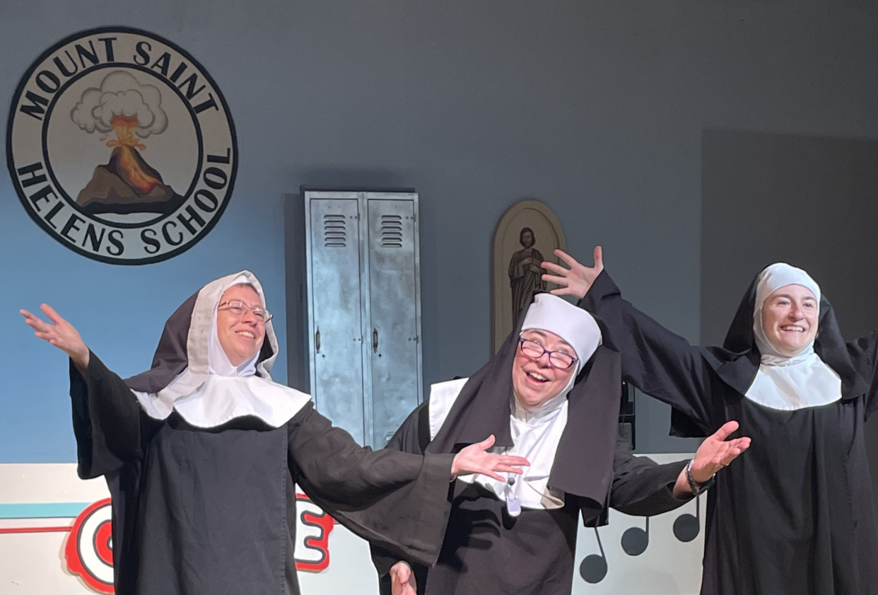 Carolyn Hughes, Caroline Harkness and Jessie Strait perform in the Hilliard Arts Council production of "Nunsense."