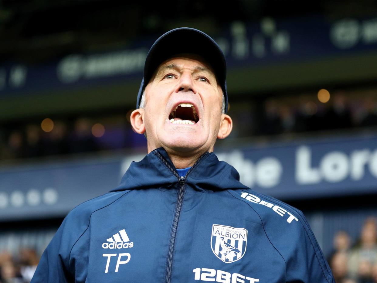 Tony Pulis is under severe pressure at WBA: Getty 2017