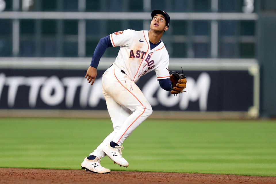 休士頓太空人啟用Jeremy Peña扛下Carlos Correa離隊後的游擊重擔。（Photo by Michael Starghill/MLB Photos via Getty Images）