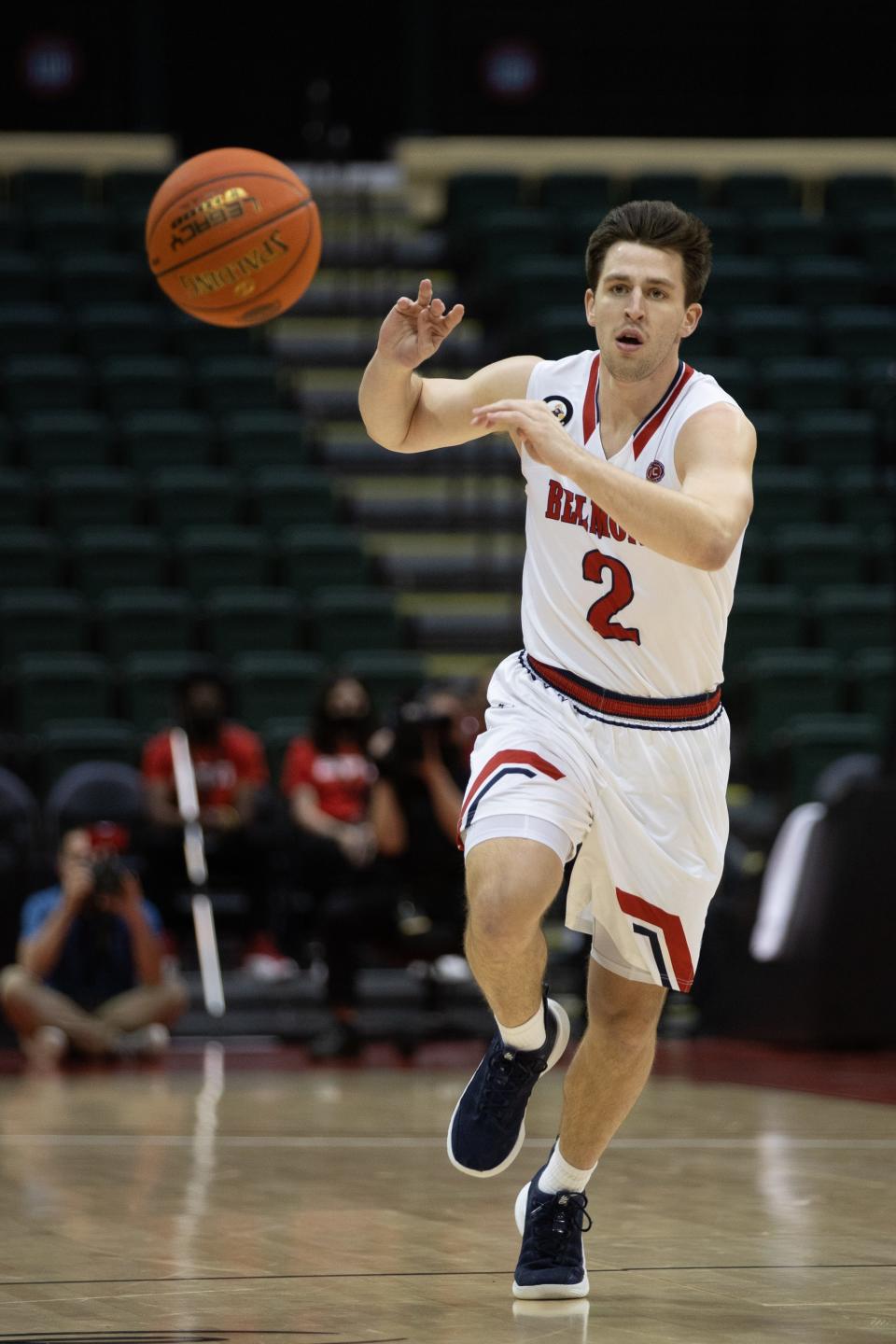 Belmont guard Grayson Murphy became the Ohio Valley Conference's all-time assists leader Monday.