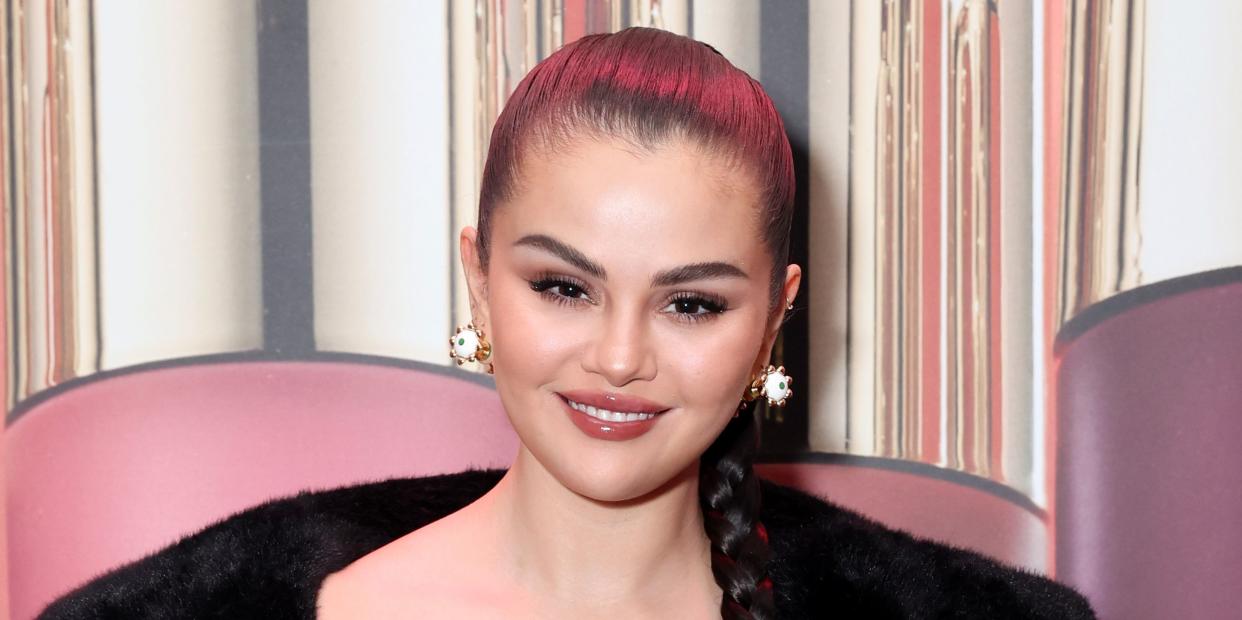 selena gomez celebrates the launch of rare beauty's soft pinch tinted lip oil collection