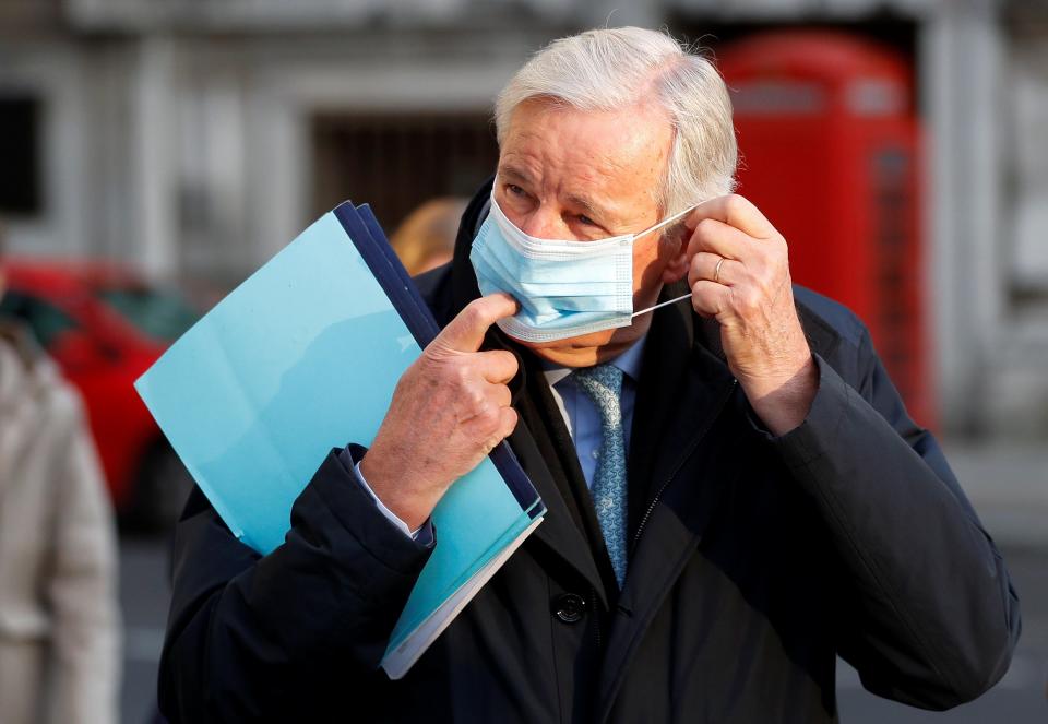 Michel Barnier arrives in London for talks (Reuters)