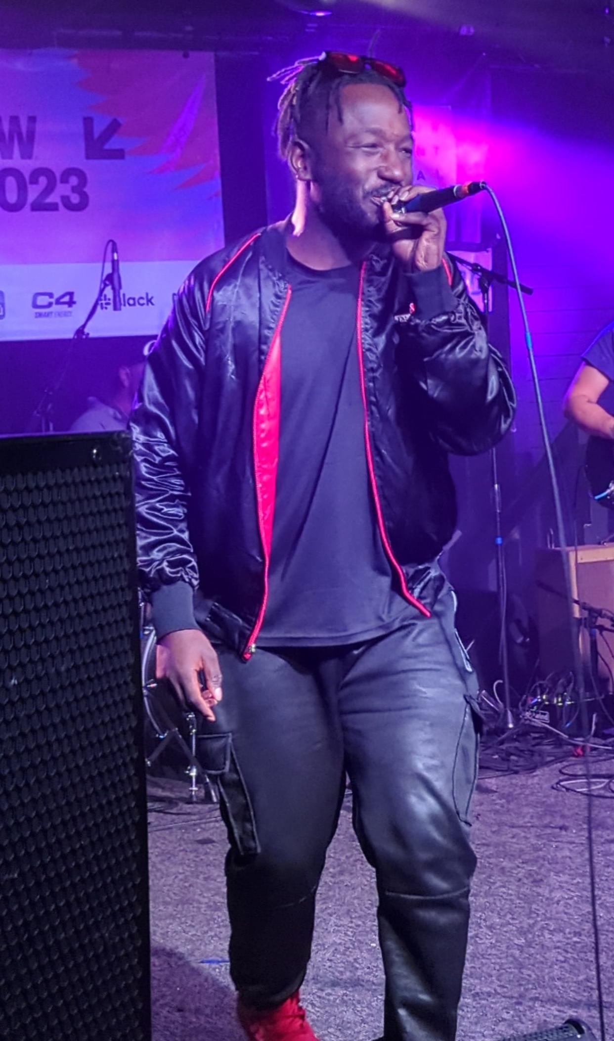 Hannibal Buress performs as Eshu Tune at the Brooklyn Vegan Lost Weekend day party during South by Southwest.