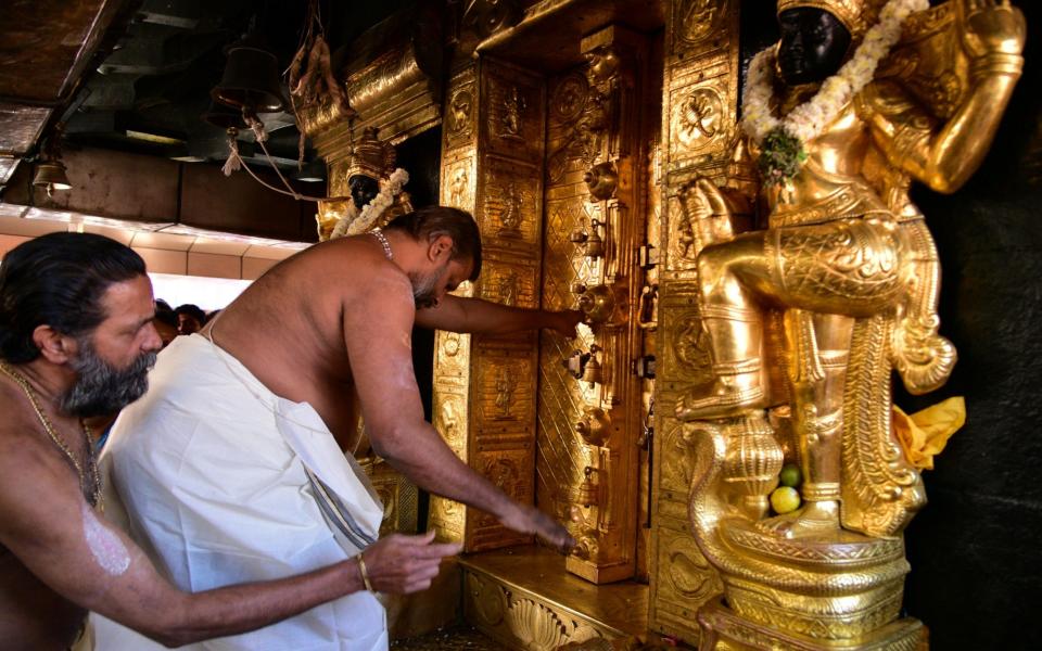 The Sabarimala temple is among those that will pawn its gold to the Bank of India to tide it over during the pandemic - Stringer/Reuters