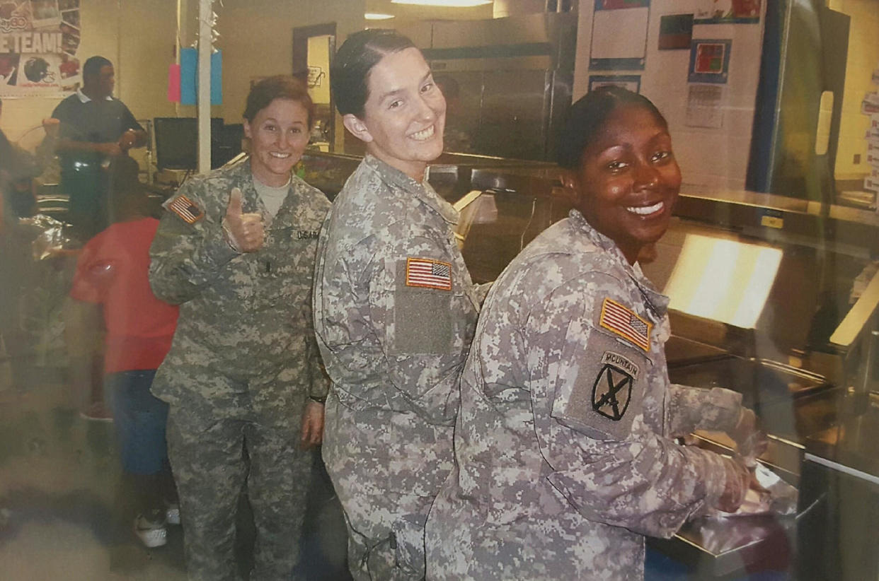 Daphne Young and two other women in army uniforms  (Courtesy Daphne Young )